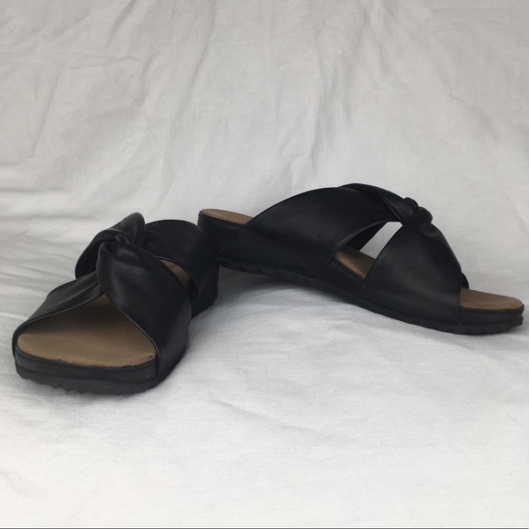 NWOB Romika Black Slide Sandals Women’s 41/9.5-10 - Picture 6 of 16